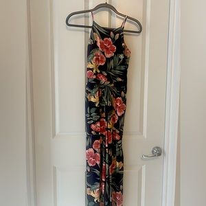 Hollister halter style tropical jumpsuit